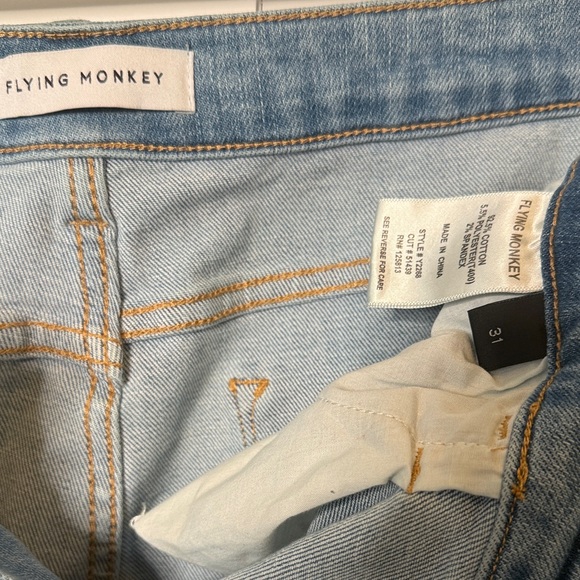 VERVET BY FLYING MONKEY High-Rise Side Slit Light Blue Crop Flare Jeans - Picture 12 of 12